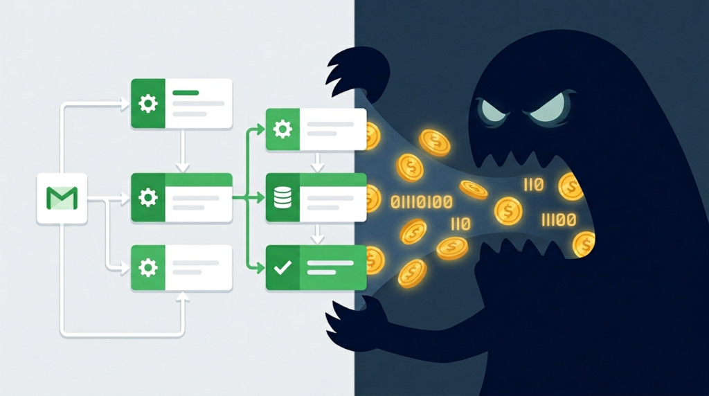 ワークフローがクレジットを消費し続けるイメージの画像